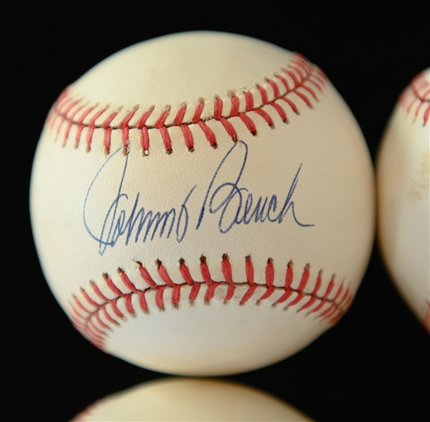 Lot of (6) Signed Baseballs - Johnny Bench, Reggie Jackson, Tom Seaver, Jim Palmer, R. Fingers, G. Perry,  (JSA Auction LOA)