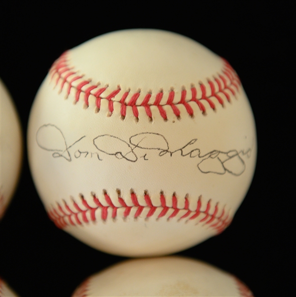 (4) Yankees Single-Signed Baseballs - Yogi Berra, Phil Rizzuto, Dom DiMaggio, Whitey Ford  (JSA Auction LOA)