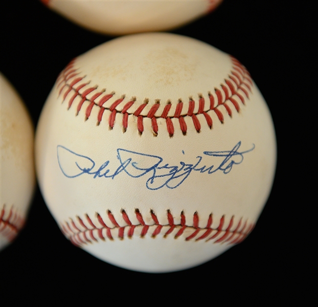(4) Yankees Single-Signed Baseballs - Yogi Berra, Phil Rizzuto, Dom DiMaggio, Whitey Ford  (JSA Auction LOA)