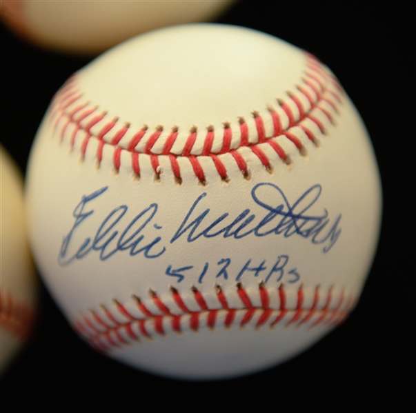 Lot of (6) Signed Baseballs - Kaline, Kiner, Mathews, Slaughter, Lopat, E. Wynn  (JSA Auction LOA)