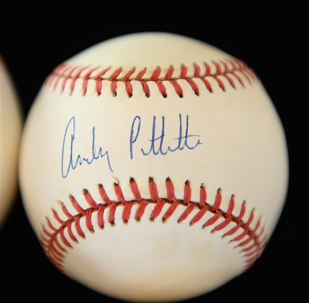 Lot of (6) Signed Baseballs - Robinson Cano, Andy Pettitte, David Cone, Greg Nettles, Todd Zeile, Steve Sax (JSA Auction LOA)