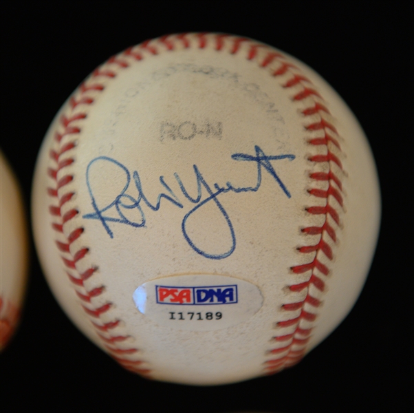 Lot of (6) Signed Baseballs - Rickey Henderson, Alan Trammell, Robin Yount, Wade Boggs, Rod Carew, Dale Murphy (JSA Auction LOA)