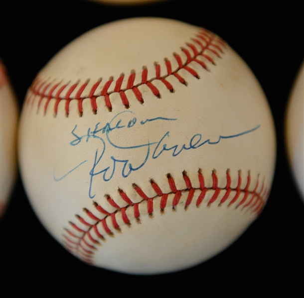Lot of (6) Signed Baseballs - Rickey Henderson, Alan Trammell, Robin Yount, Wade Boggs, Rod Carew, Dale Murphy (JSA Auction LOA)