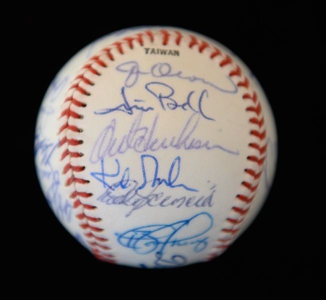 1988 LA Dodgers World Champion Team Signed Baseball (22 Signatures) w. Lasorda, K. Gibson, O. Hershiser, Scioscia, Dempsey,+ (JSA Auction Letter)
