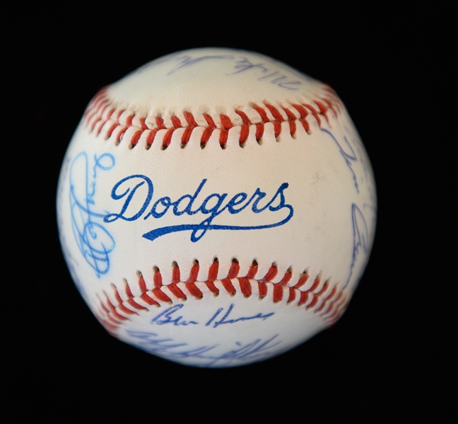 1988 LA Dodgers World Champion Team Signed Baseball (22 Signatures) w. Lasorda, K. Gibson, O. Hershiser, Scioscia, Dempsey,+ (JSA Auction Letter)