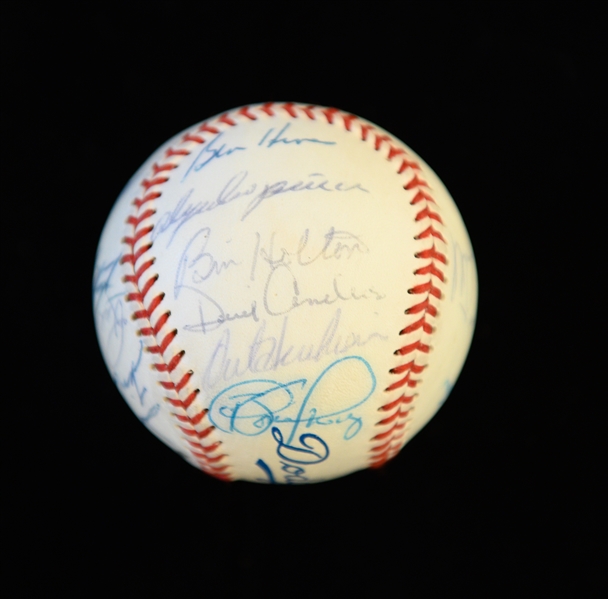 1988 LA Dodgers World Champion Team Signed Baseball (22 Signatures) w. Lasorda, K. Gibson, O. Hershiser, Scioscia, Dempsey,+ (JSA Auction Letter)