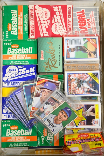 Huge Mostly Baseball Lot with Many 1980s Sets, Rack Packs w. Griffey Jr. Rookies and 1951 Bowman Bobby Schantz