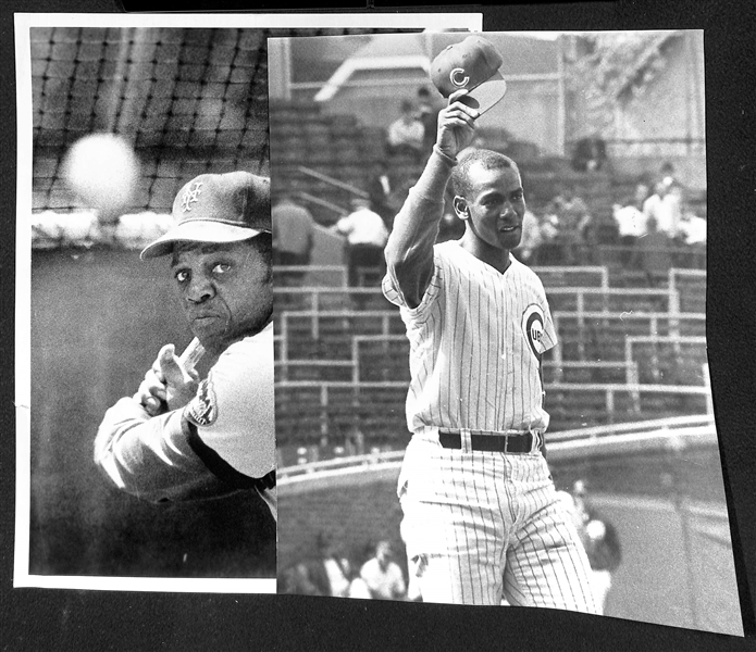 1969 Ernie Banks & 1972 Willie Mays Type I Photos
