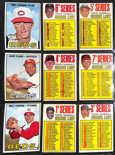 Lot of (144) 1967 Topps Baseball Cards w. Mickey Mantle, Clemente, Mays, Aaron, +