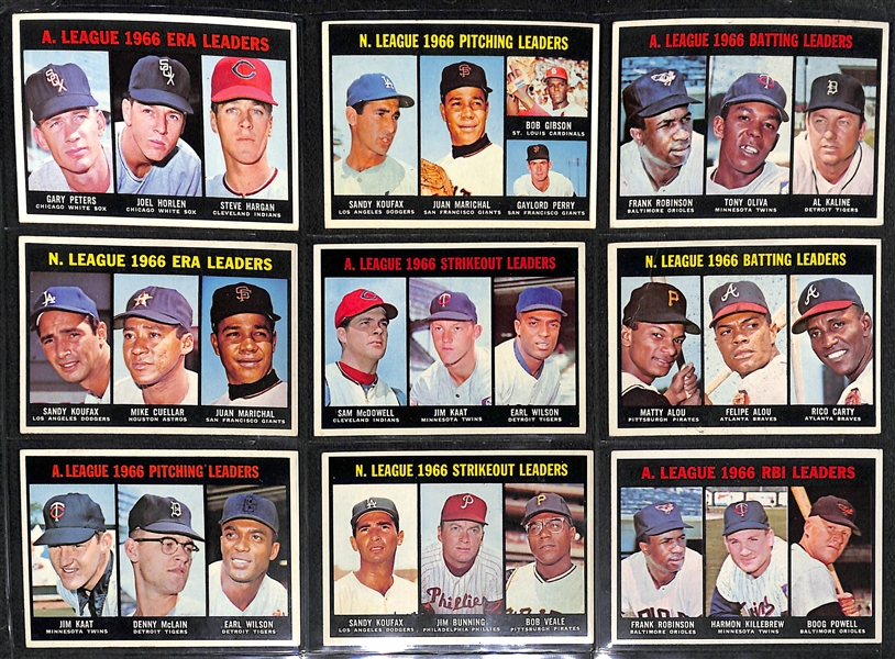 Lot of (144) 1967 Topps Baseball Cards w. Mickey Mantle, Clemente, Mays, Aaron, +