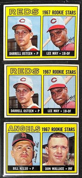 Lot of (144) 1967 Topps Baseball Cards w. Mickey Mantle, Clemente, Mays, Aaron, +