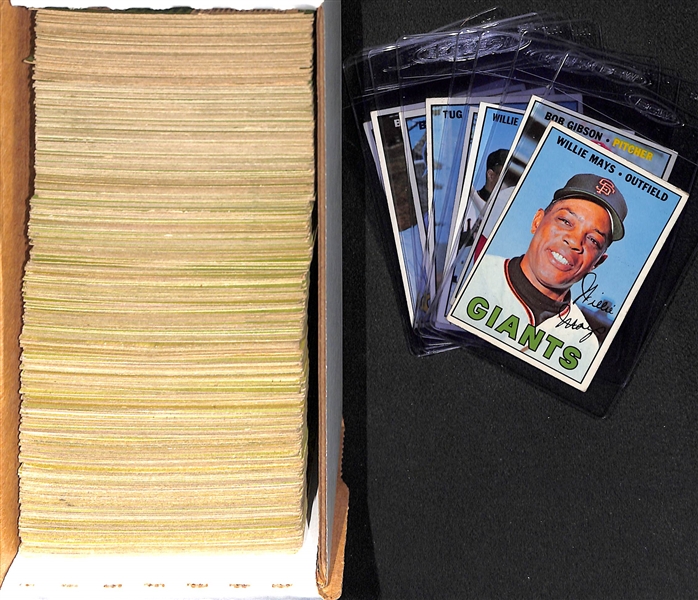 Lot of Over (360) 1967 Topps Baseball Cards w. Willie Mays, Bob Gibson, and More!