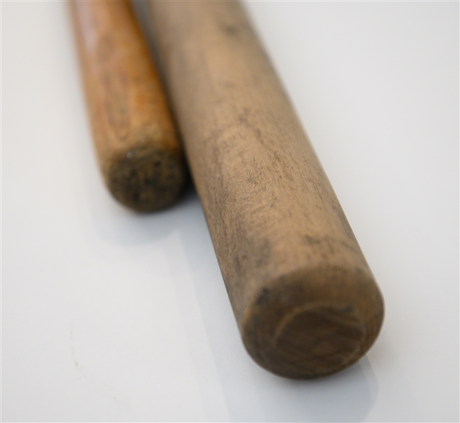 (2) Early 1900s Souvenir Baseball Bats - Inc. 30 Ty Cobb Ball Bat and 26 Withington (Broom/Brush Manufacturer From Buckfield, Maine)