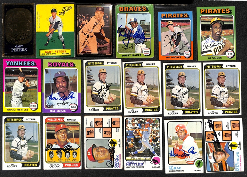 Lot of Over (140) Signed Baseball Cards w. (30) Tug McGraw Signed Cards - Mostly 1970s Topps Cards - JSA Auction Letter