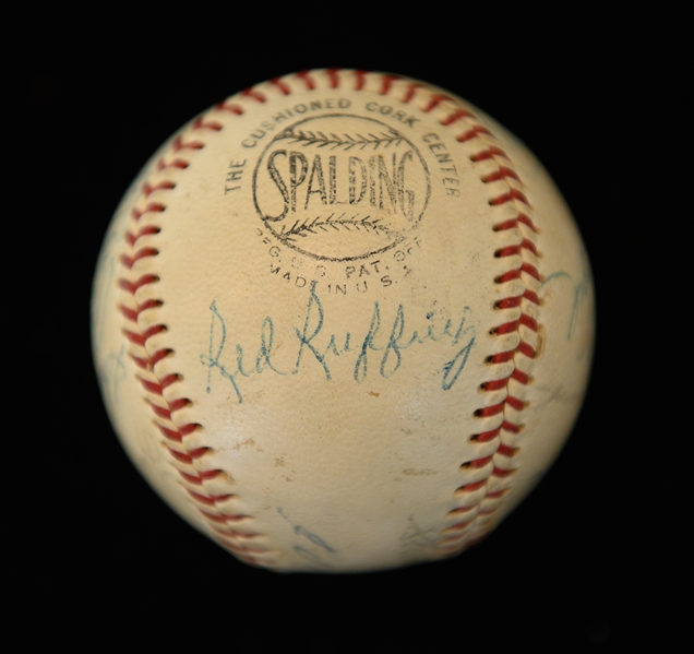 Official NL W. Giles Baseball Signed By Pie Traynor, C. Gehringer, L. Waner, Stengel, S. Rice, M. Carey, Ruffing, Grove, Schalk, Roush, L. Appling, Covaleski, B. Terry (JSA LOA) 