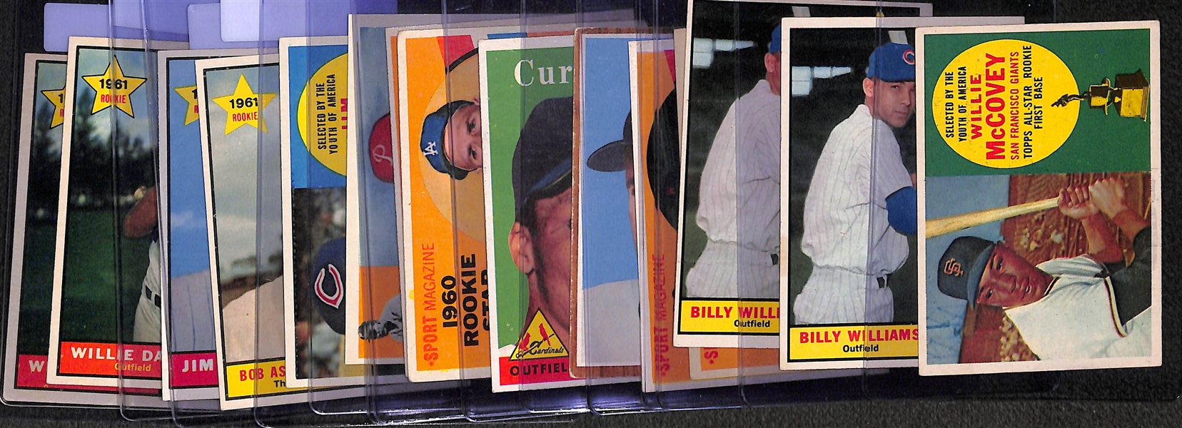 Lot of (15) 1950s and 1960s Rookies w. McCovey, Flood, Perry, Williams, Kaat and More