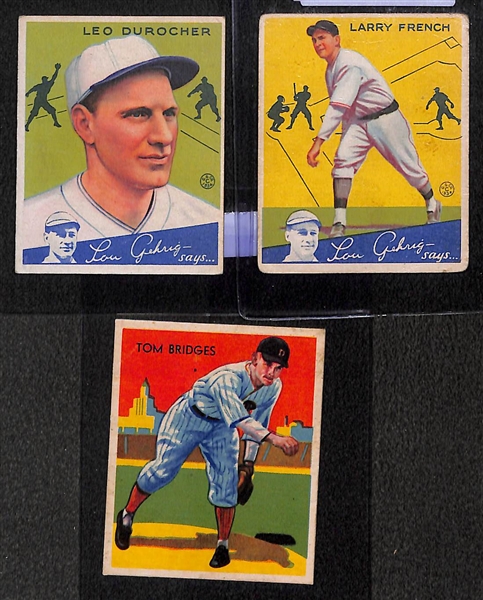 Lot of (6) 1930s Baseball Cards Feat. 1934 Goudy Leo Durocher