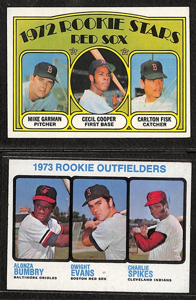 Lot of (8) 1971-73 Topps Baseball Rookies w. Schmidt, Fisk and More!