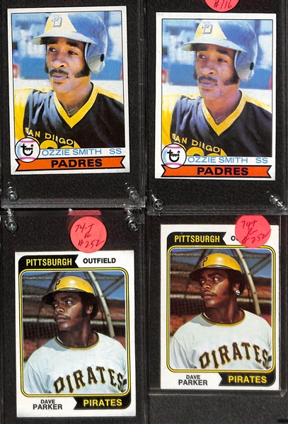 Lot of (14) 1970s Topps Rookie Stars and Hall of Famers w. Murray, Smith, Molitor, Dawson and Others