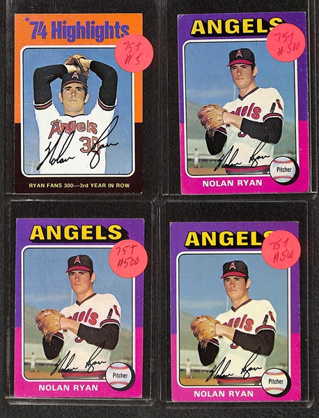 Lot of (150+) 1975 Topps Baseball Cards Feat (3) Gary Carter and (3) Jim Rice Rookies, and Many More Stars
