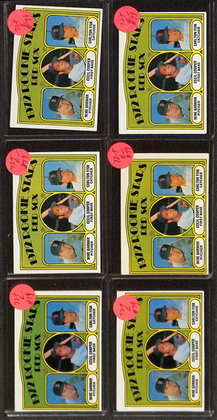 Lot of (150+) 1972 Topps Baseball Cards Feat. (6) Carlton Fisk Rookies, and Many Stars Such as Aaron, Clemente and More
