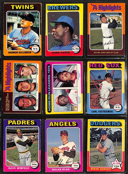Lot of (500+) Topps Baseball Cards from 1958-1982 w. 1975 Nolan Ryan