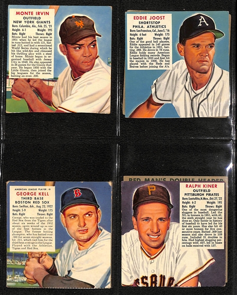 Lot of (45) 1947-66 Exhibit Baseball Cards & (65) 1952-53 Red Man Baseball Cards w. 1952 Red Man Willie Mays (No Tab)