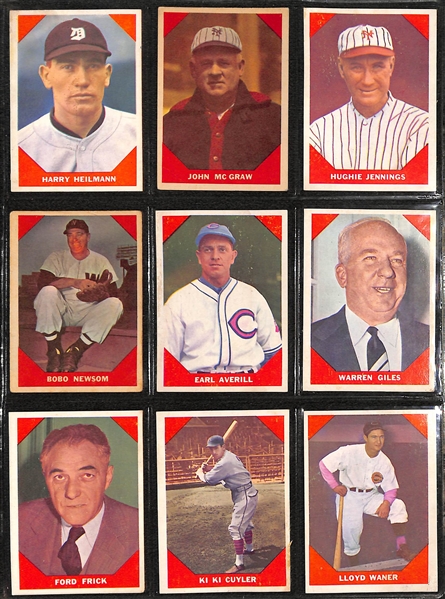 Lot of (270+) 1959-1963 Fleer Baseball Cards w. 1963 Fleer Willie Mays & 1961 33-Card Golden Press Complete Set
