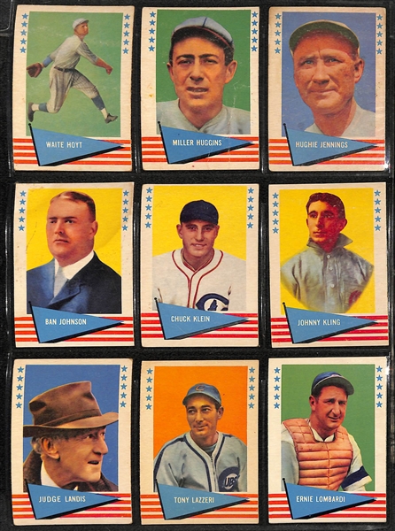 Lot of (270+) 1959-1963 Fleer Baseball Cards w. 1963 Fleer Willie Mays & 1961 33-Card Golden Press Complete Set