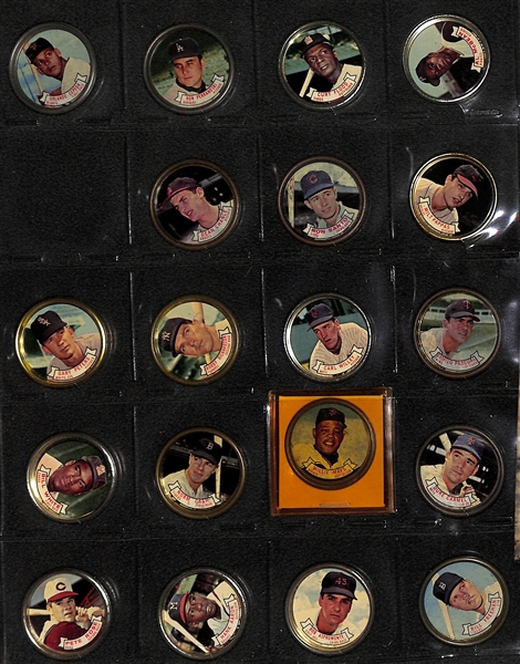 Lot of (24) 1962-63 Salada Coins, (100+) 1964 Topps Coins, & (200+) 1971 Topps Coins w. 1962 Sandy Koufax Salada