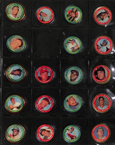 Lot of (24) 1962-63 Salada Coins, (100+) 1964 Topps Coins, & (200+) 1971 Topps Coins w. 1962 Sandy Koufax Salada
