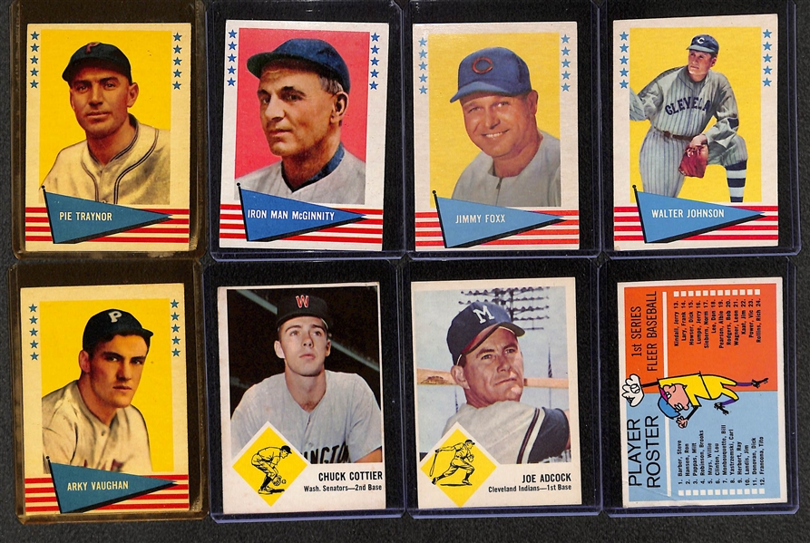 Lot of (150+) 1947-1979 Topps, Fleer, Kelloggs, Hostess & Various Regional Baseball Cards w. 1954 Wilson Franks Nellie Fox Card