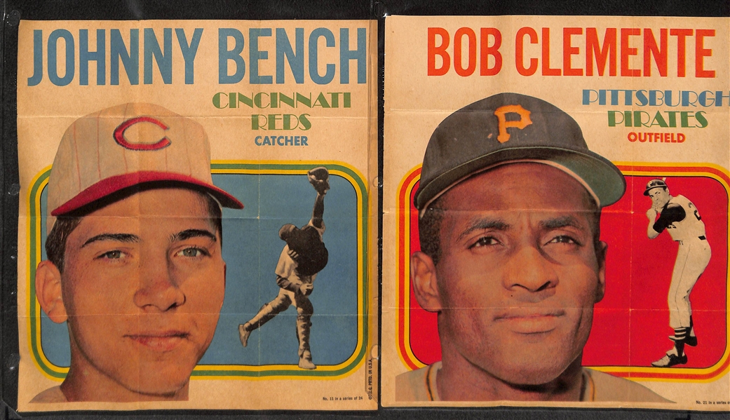 Lot of (120+) 1961-1977 Topps Inserts, Posters, & Cloth Cards w. a Complete 1967 Topps 32-Poster Set