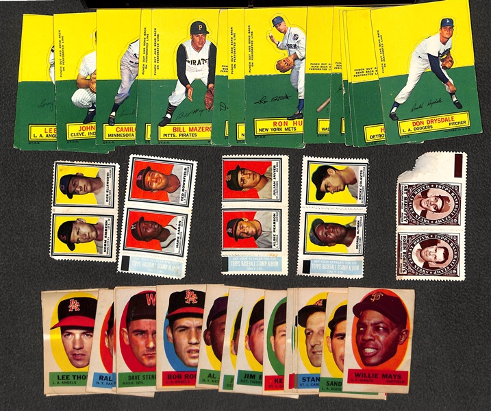 Lot of (120+) 1961-1977 Topps Inserts, Posters, & Cloth Cards w. a Complete 1967 Topps 32-Poster Set