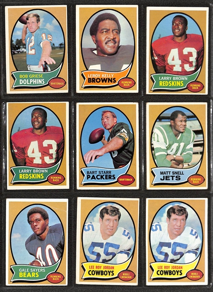 Lot of (350+) 1957-1972 Topps Football Cards w. 1971 Topps Terry Bradshaw Rookie Card