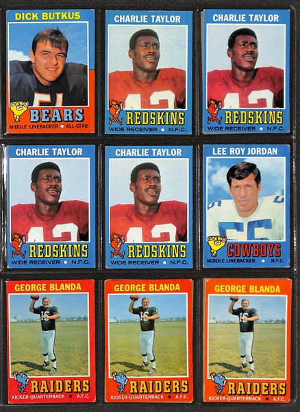 Lot of (350+) 1957-1972 Topps Football Cards w. 1971 Topps Terry Bradshaw Rookie Card