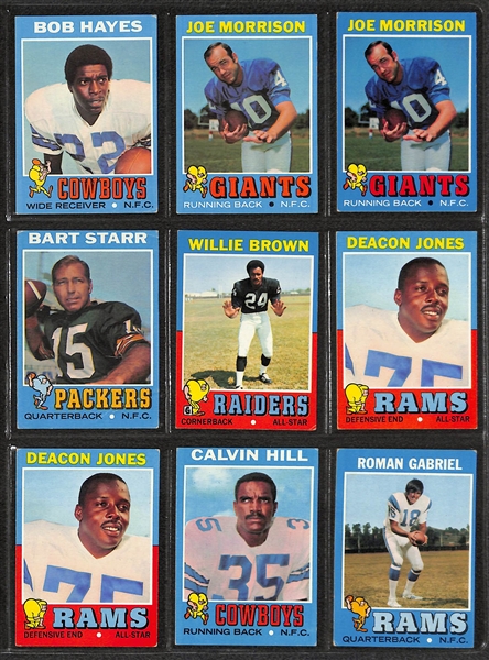 Lot of (350+) 1957-1972 Topps Football Cards w. 1971 Topps Terry Bradshaw Rookie Card
