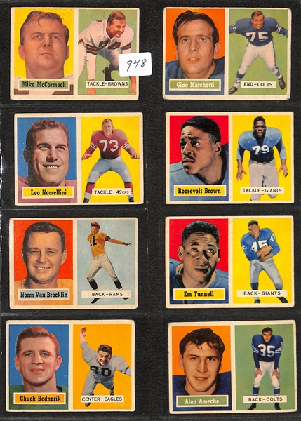 Lot of (350+) 1957-1972 Topps Football Cards w. 1971 Topps Terry Bradshaw Rookie Card