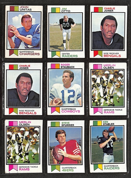 Lot of (390+) 1970s Topps Football, Basketball, & Hockey Cards w. 1973 Franco Harris & Ken Stabler Rookie Cards