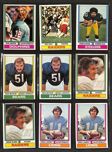 Lot of (390+) 1970s Topps Football, Basketball, & Hockey Cards w. 1973 Franco Harris & Ken Stabler Rookie Cards