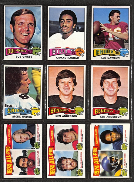 Lot of (390+) 1970s Topps Football, Basketball, & Hockey Cards w. 1973 Franco Harris & Ken Stabler Rookie Cards