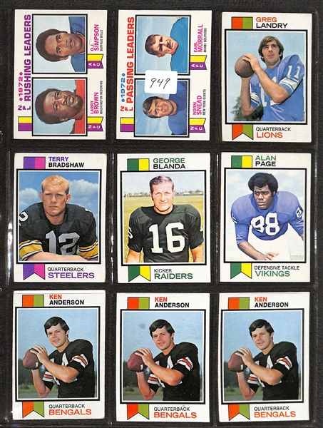 Lot of (390+) 1970s Topps Football, Basketball, & Hockey Cards w. 1973 Franco Harris & Ken Stabler Rookie Cards