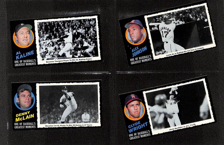 Lot of (38) Assorted 1971 Topps Greatest Moments w. Willie Mays