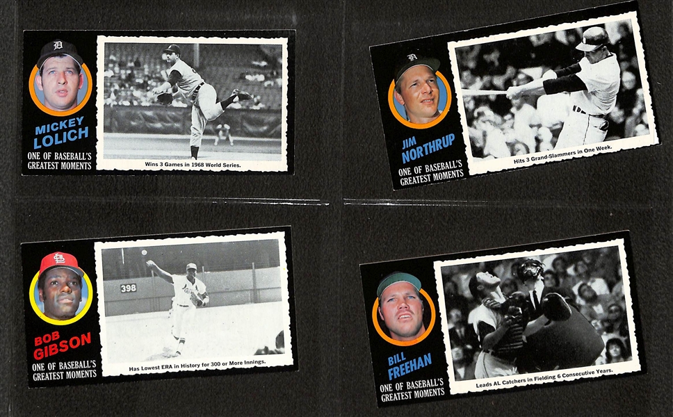 Lot of (38) Assorted 1971 Topps Greatest Moments w. Willie Mays