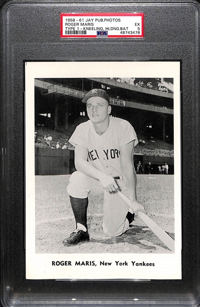 (15) Yankees 1958-61 Jay Publishing Photos w. (3) Graded - Whitey Ford (PSA 6), Yogi Berra (PSA 6), Roger Maris (PSA 5)