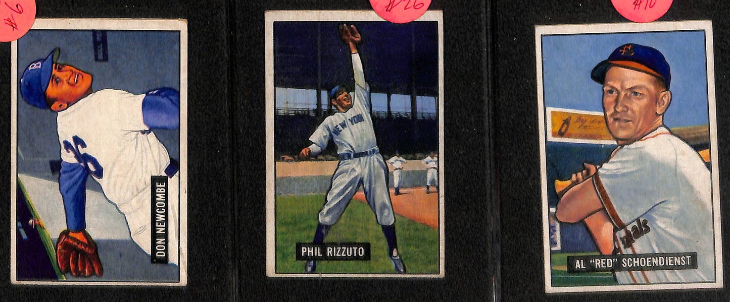 Lot of (35) 1951 Bowman Baseball Cards (Many VG-EX+) w. Duke Snider, Durocher, Rizzuto, Schoendienst, Hodges, + 