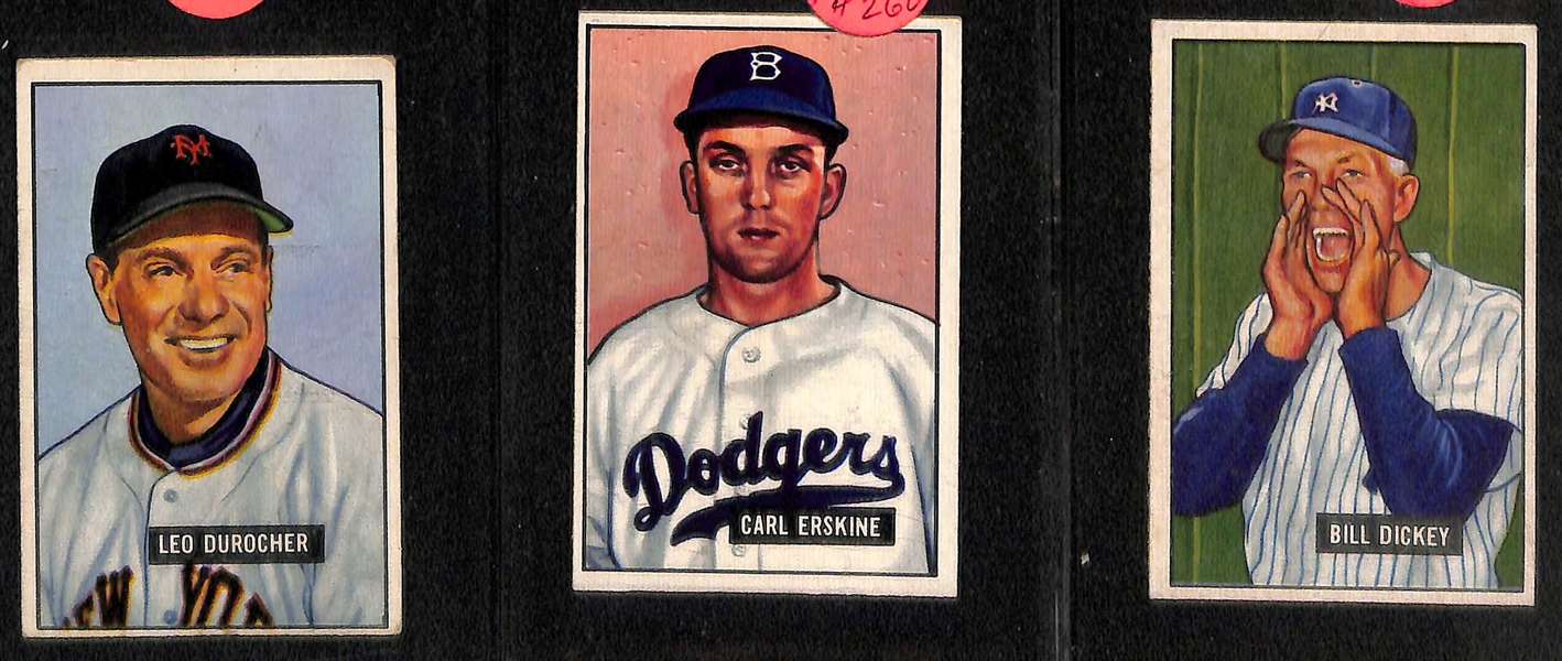 Lot of (35) 1951 Bowman Baseball Cards (Many VG-EX+) w. Duke Snider, Durocher, Rizzuto, Schoendienst, Hodges, + 