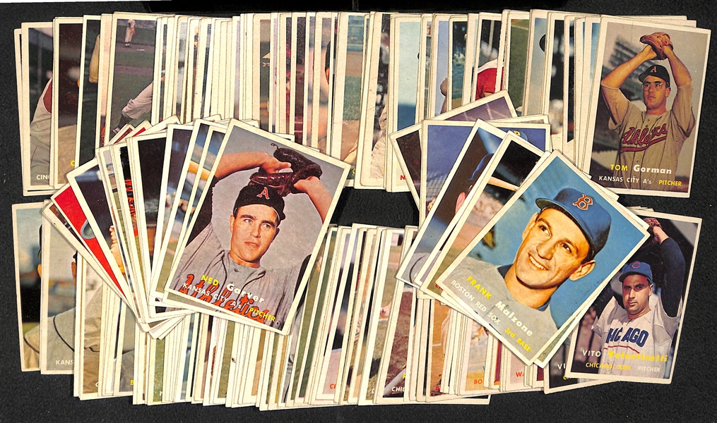 Lot of Over (220) 1957 Topps Baseball Cards inc. (25) Short Print 2nd Series Cards (Between #s 265-352)