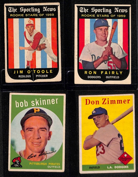 Lot of Over (330) 1958-1959 Topps Baseball Cards (Mostly Commons w. Duplicates)