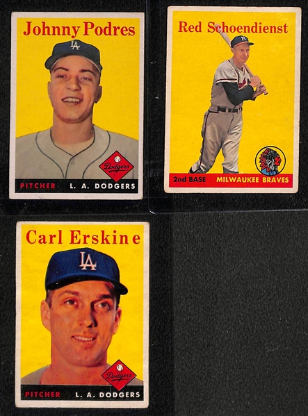 Lot of Over (330) 1958-1959 Topps Baseball Cards (Mostly Commons w. Duplicates)